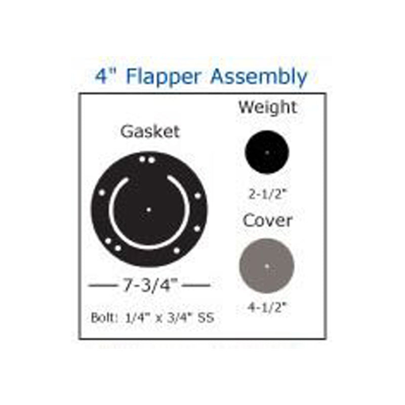 SUREFLO | FOOT VALVE, FLAPPER GASKET ASSEMBLY | 4" | VFG4A