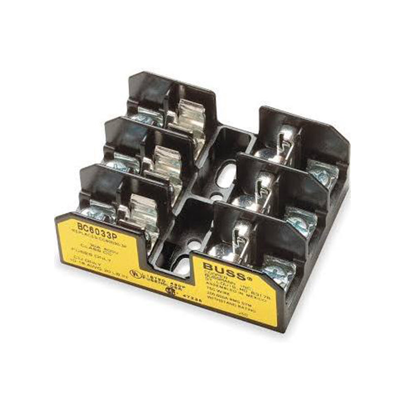 BUSSMANN | FUSE BLOCK, CLASS CC, 30 AMP, 3 POLE | BCM6033P