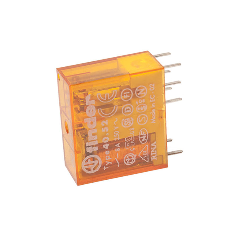 FINDER | RELAY, DPDT, 24VAC | 40.52.8.024