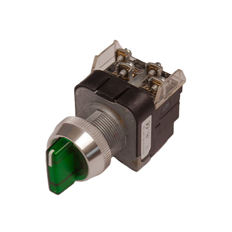 ALLEN BRADLEY | 30 MM SELECTOR SWITCH, GREEN, ILLUMINATED, 3 POSITION | 800T16JG2KB7AX